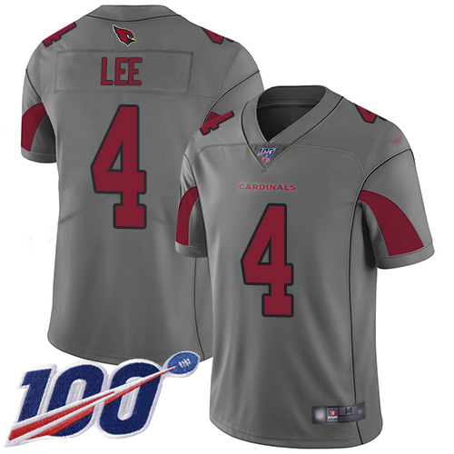 Arizona Cardinals Limited Silver Men Andy Lee Jersey NFL Football #4 100th Season Inverted Legend->youth nfl jersey->Youth Jersey